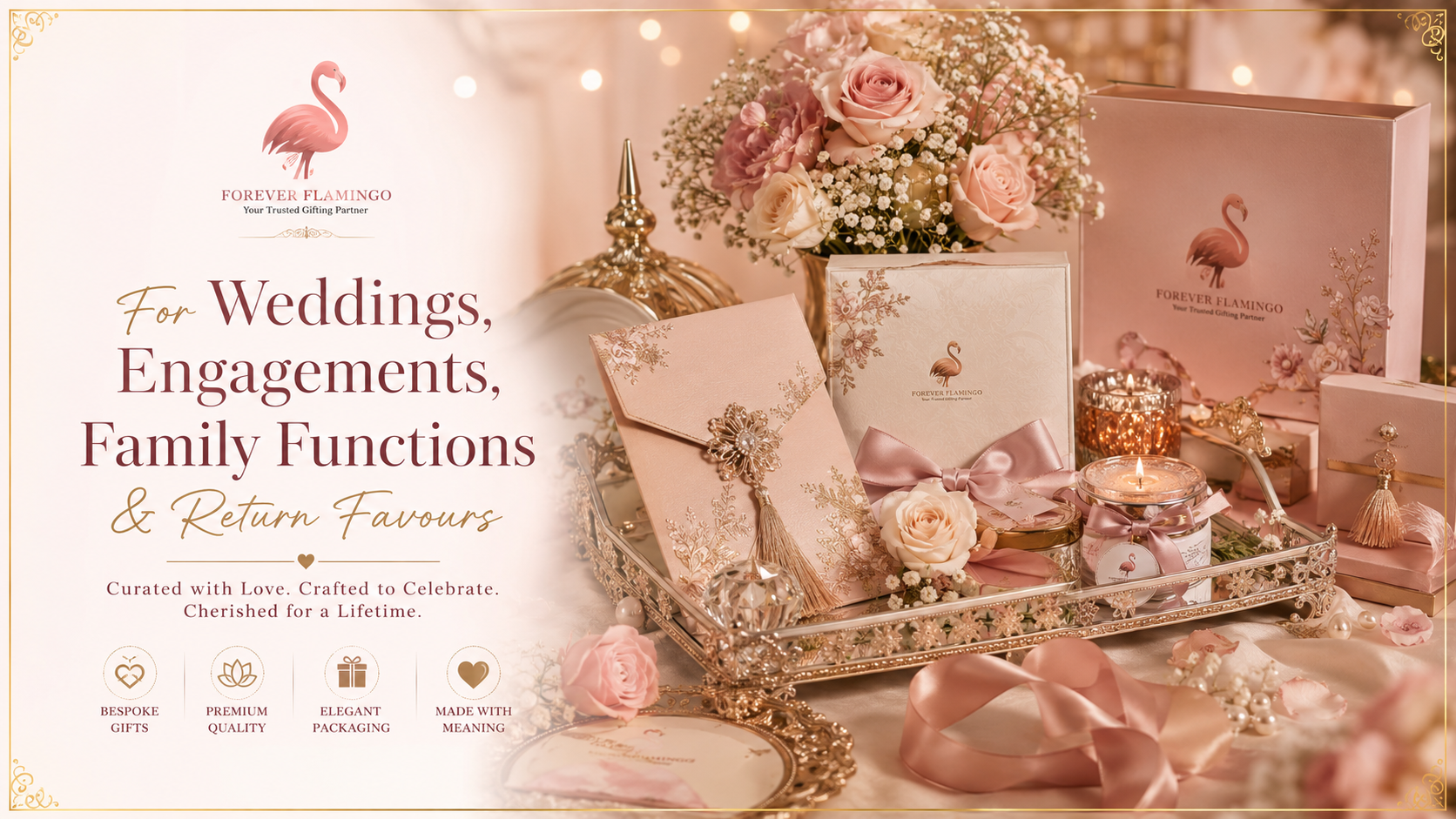 Premium wedding gifting and return favours by Forever Flamingo