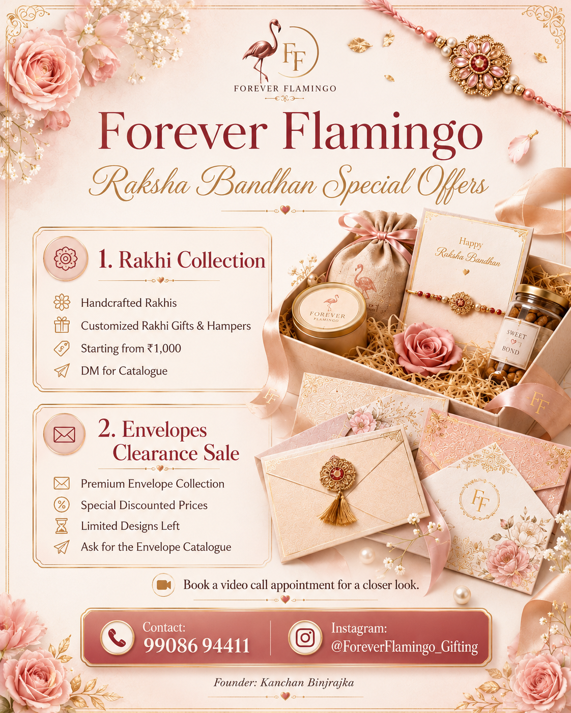 Forever Flamingo Rakhi promo flyer
